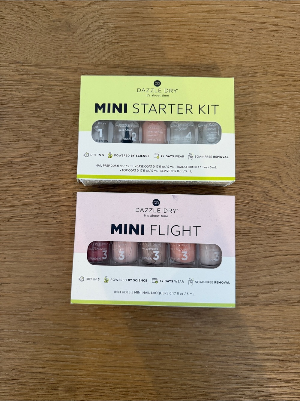 Dazzle Dry Mini Starter Kit & Mini Flight Set — Pink and Yellow